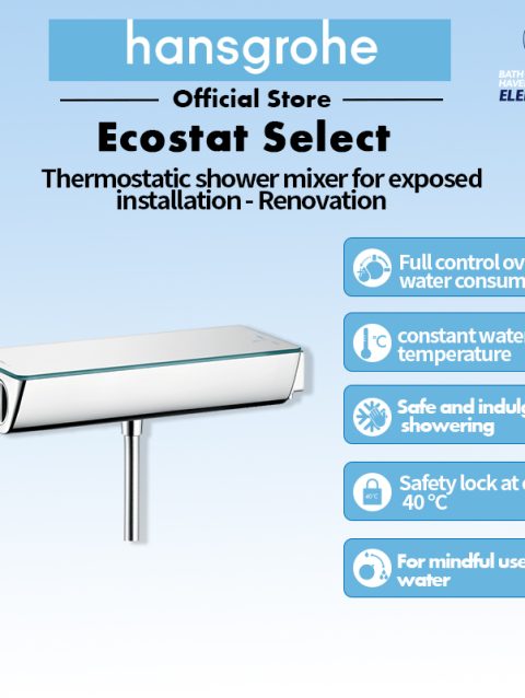 Hansgrohe Ecostat Select Thermostatic shower mixer for exposed installation - Renovation